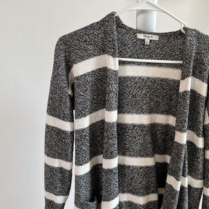 Madewell Striped Open Front Cardigan